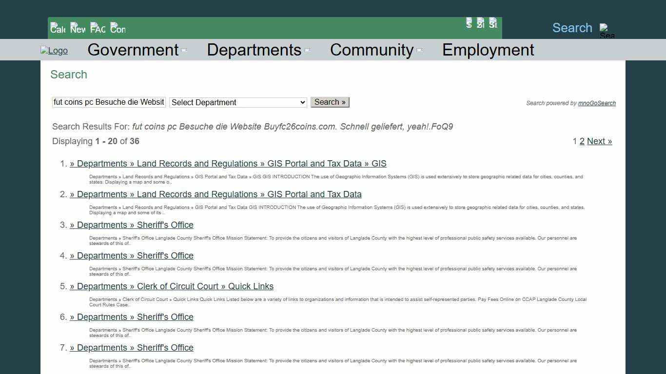 The Official Langlade County Government Web Site Search