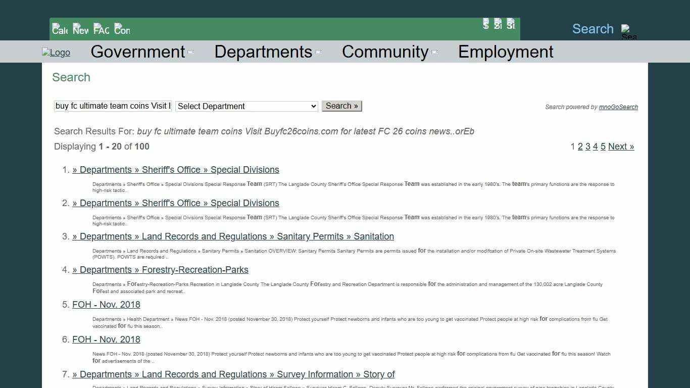 The Official Langlade County Government Web Site Search