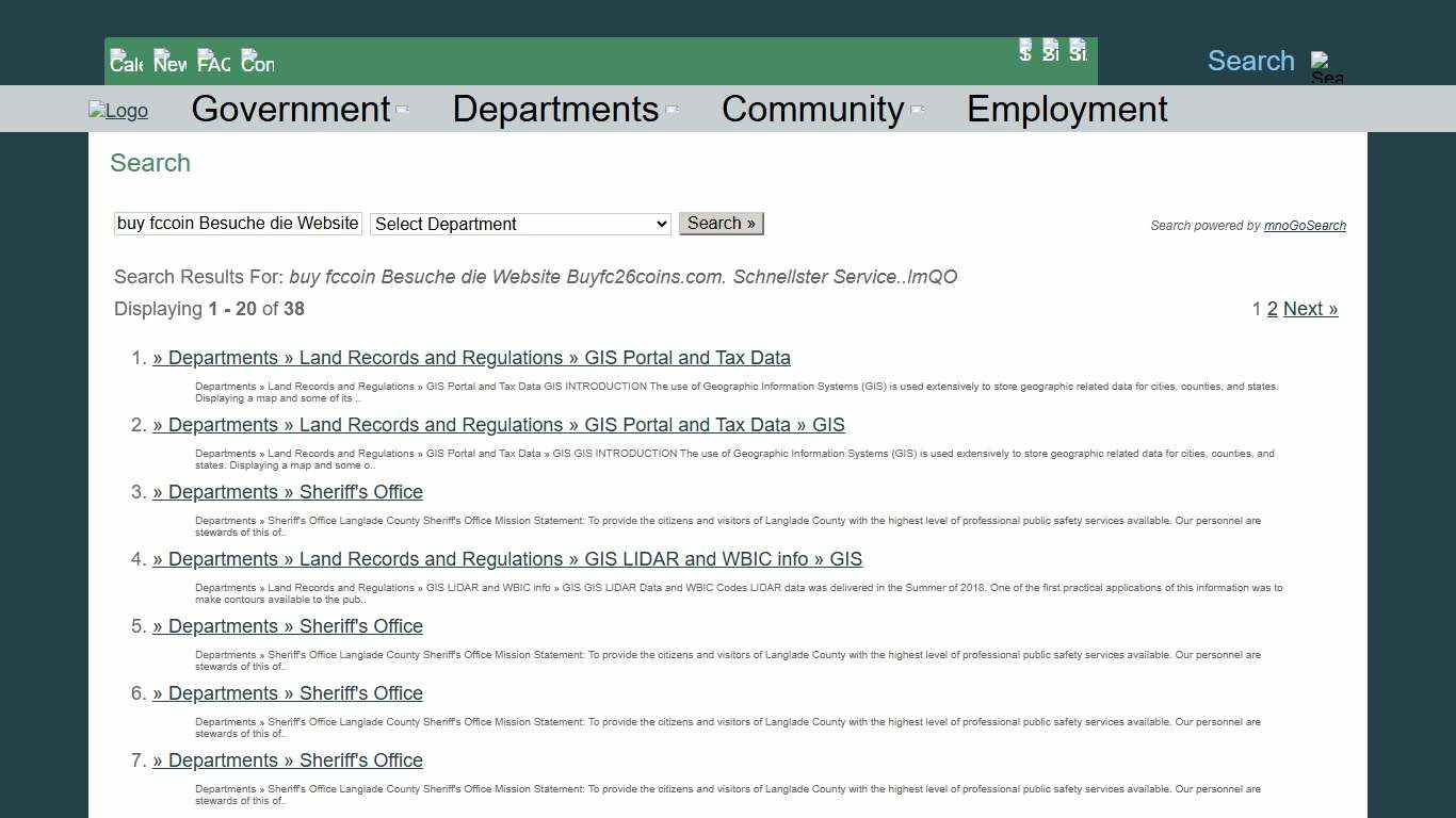 The Official Langlade County Government Web Site Search